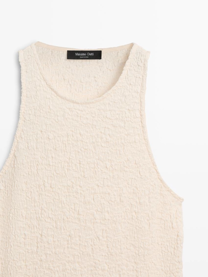 Текстурированный топ с запахом