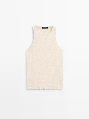 Текстурированный топ с запахом- Заказать в России