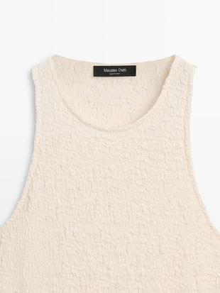 Текстурированный топ с запахом- Заказать в России