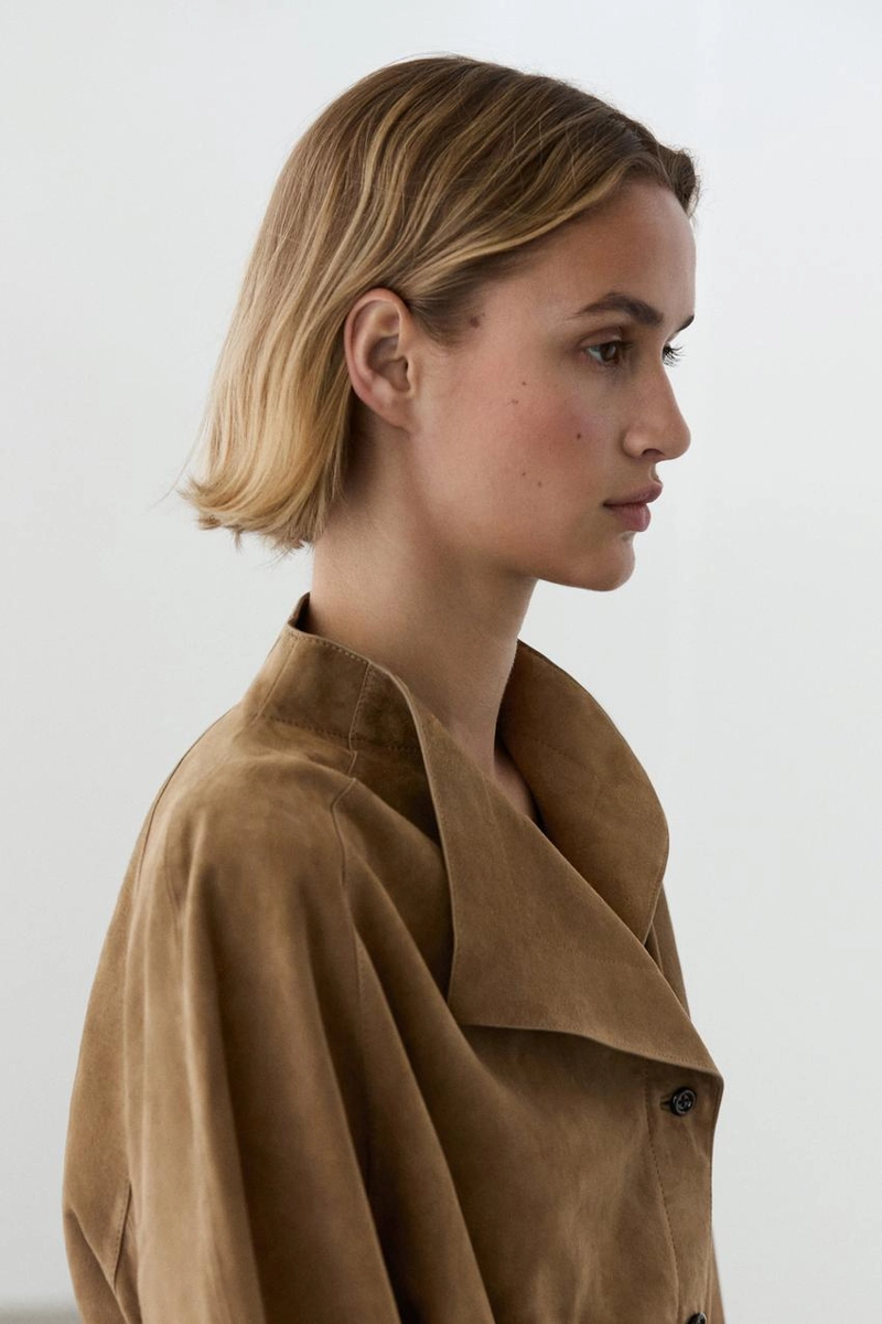 Куртка из замши с поясом