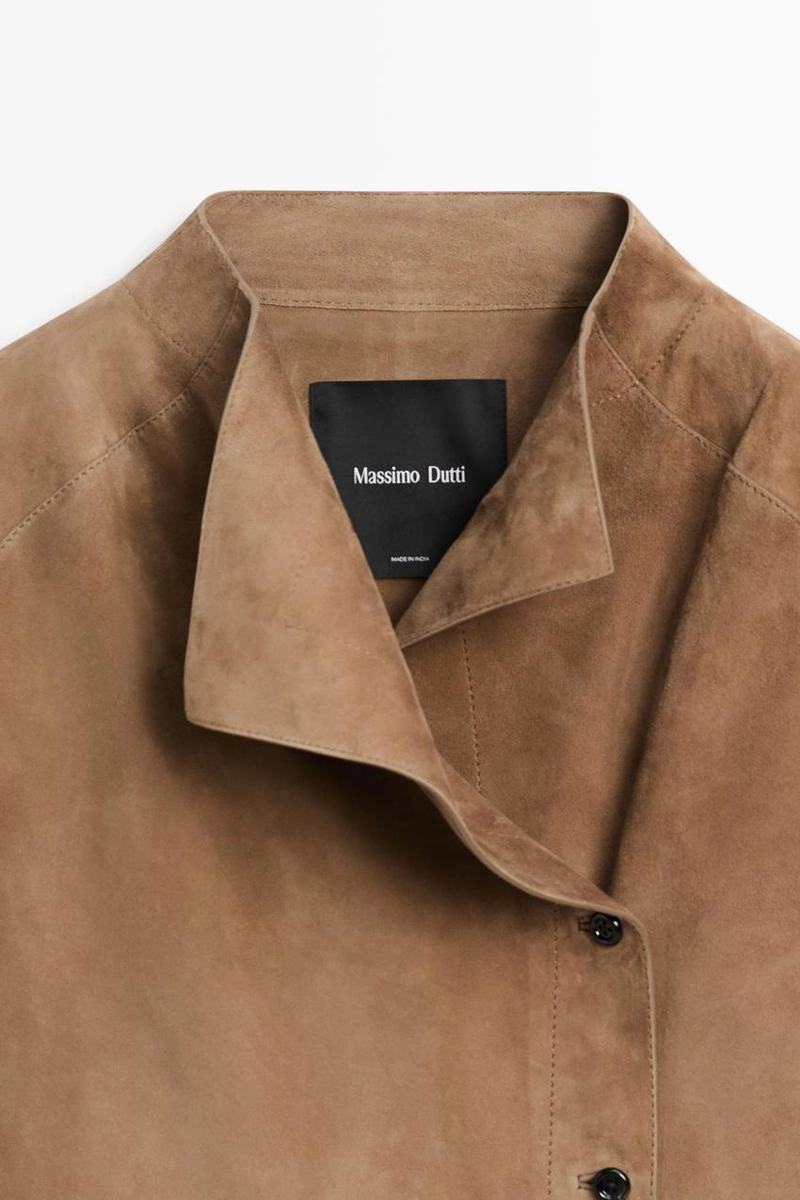 Куртка из замши с поясом