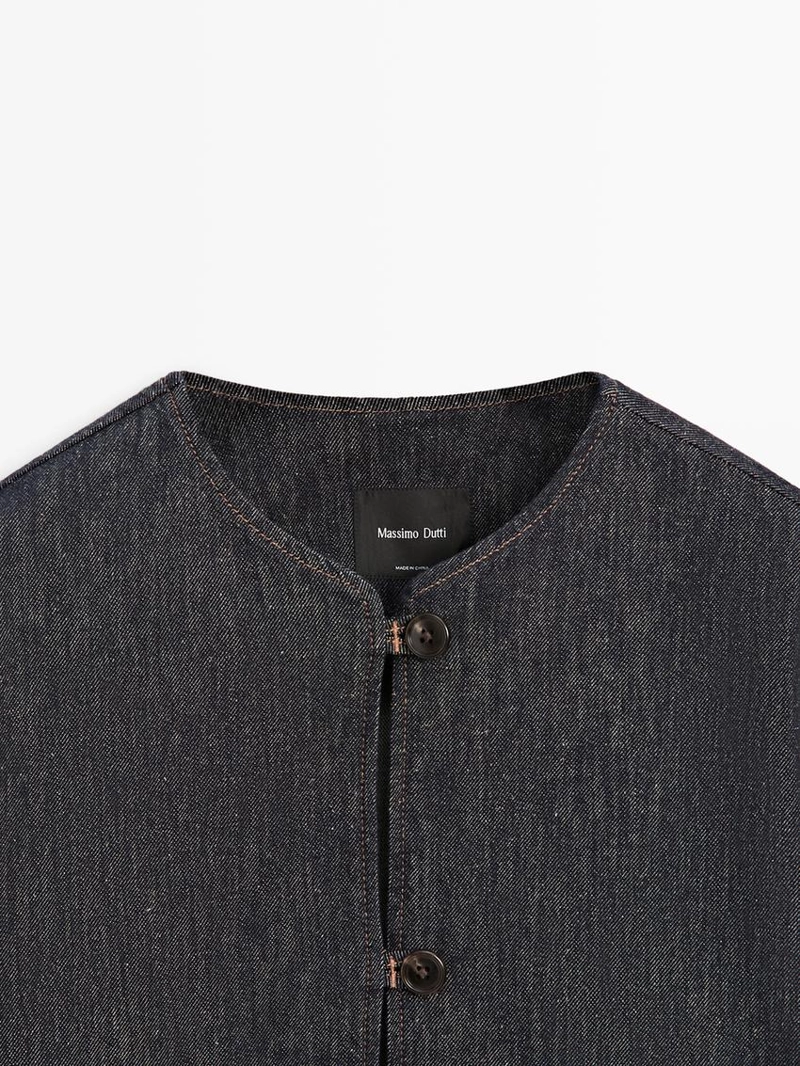 Куртка из хлопкового денима в стиле massimo dutti