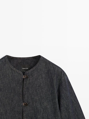 Куртка из хлопкового денима в стиле massimo dutti- Заказать в России