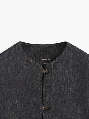 Куртка из хлопкового денима в стиле massimo dutti- Заказать в России