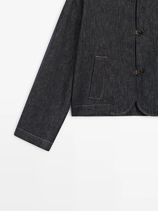 Куртка из хлопкового денима в стиле massimo dutti- Заказать в России