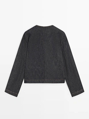 Куртка из хлопкового денима в стиле massimo dutti- Заказать в России