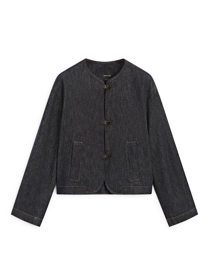 Куртка из хлопкового денима в стиле massimo dutti