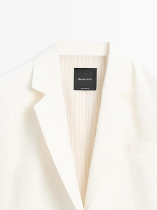 Оверсайз льняной пиджак- Заказать в России