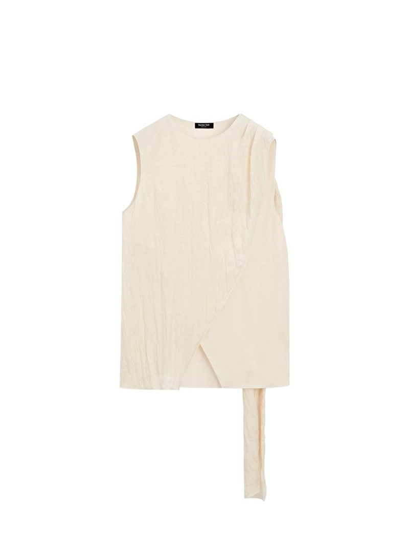 Топ с перекрестными лямками и деталью на плече