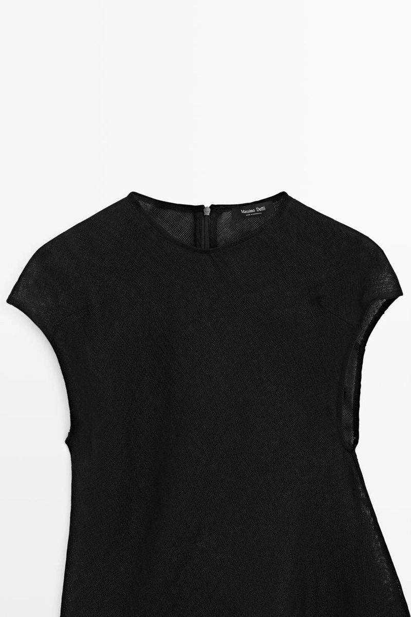 Топ из льна с ассиметричным подолом