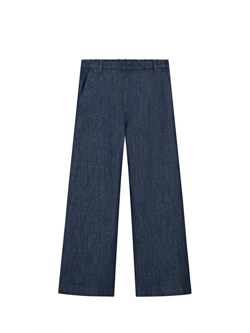 Джинсовые брюки широкого кроя