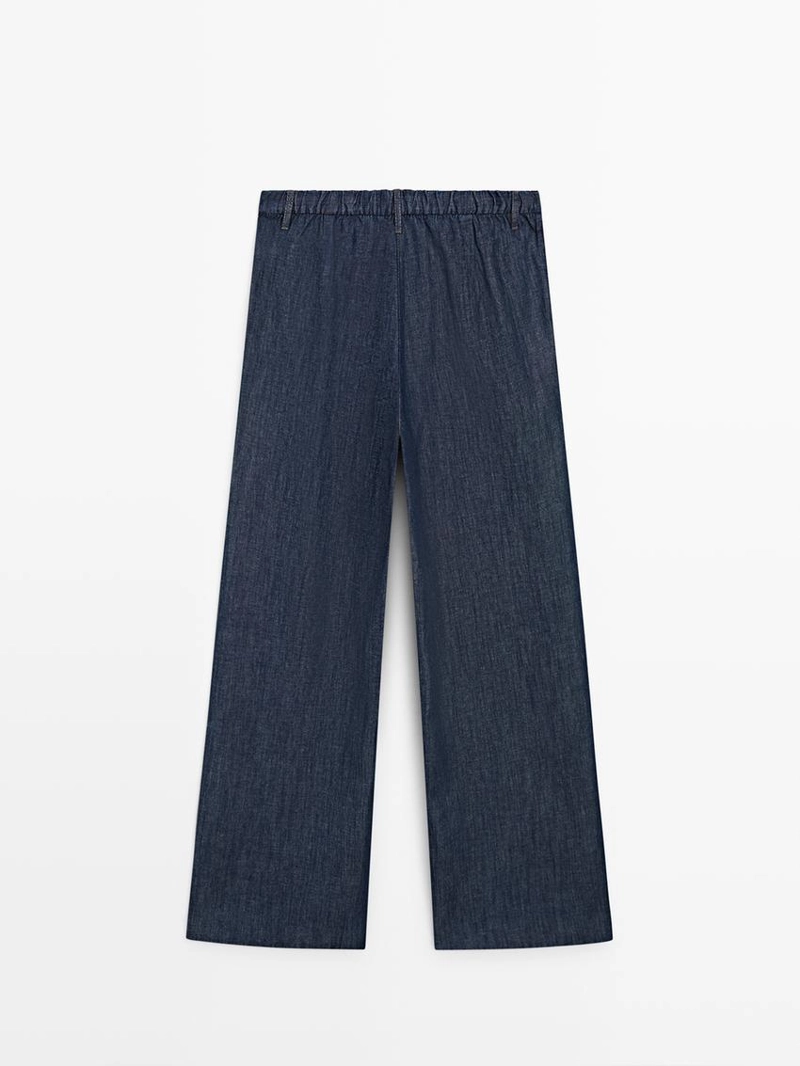 Джинсовые брюки широкого кроя