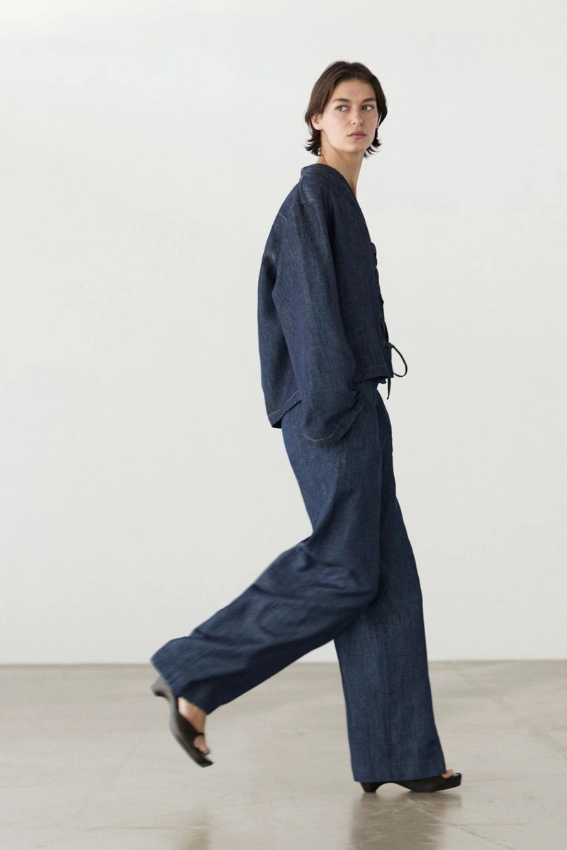 Джинсовые брюки широкого кроя