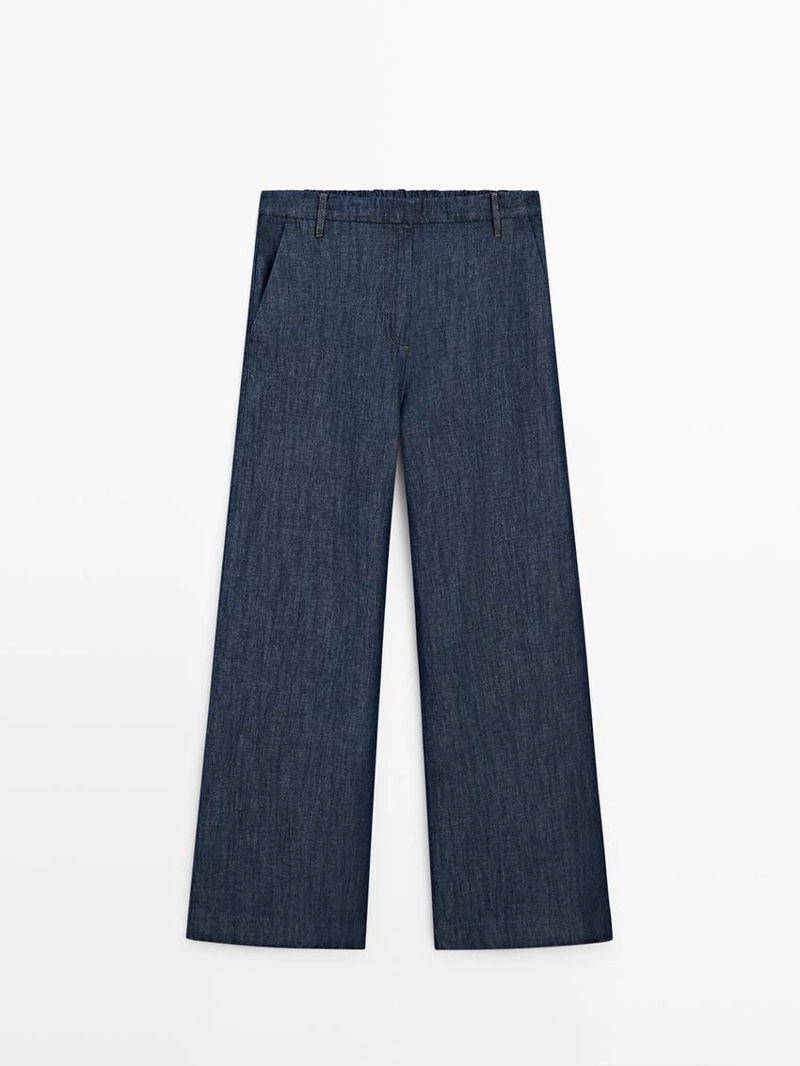 Джинсовые брюки широкого кроя