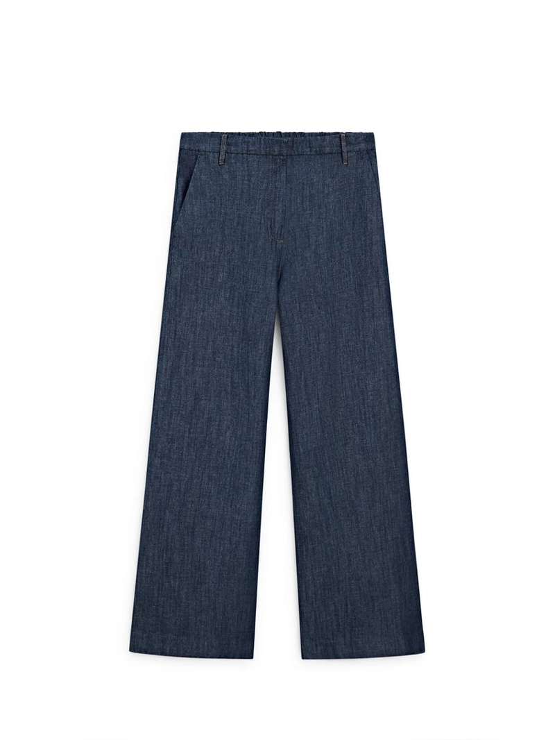 Джинсовые брюки широкого кроя