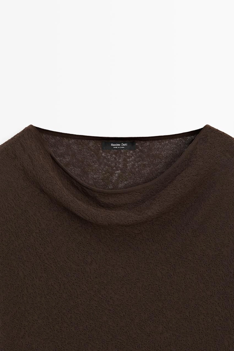 Асимметричная хлопковая накидка