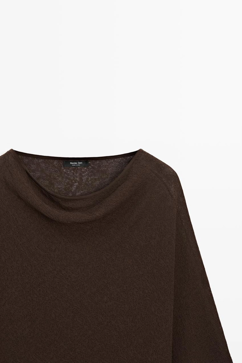 Асимметричная хлопковая накидка