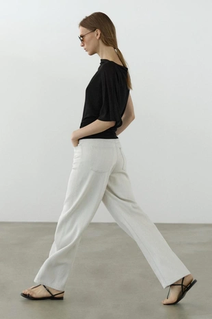 Легкая асимметричная металлизированная футболка- Заказать в России