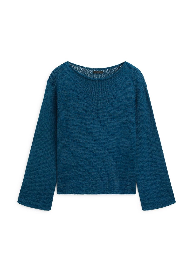 Свитер из хлопкового микса с вырезками