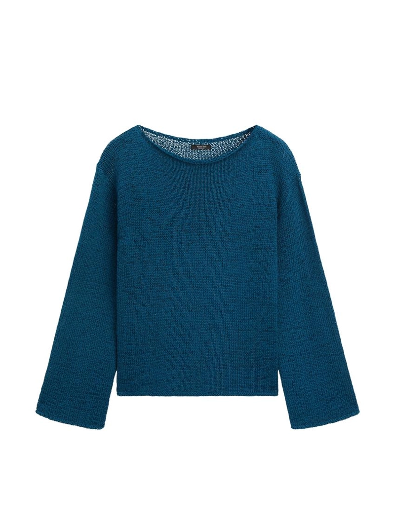 Свитер из хлопкового микса с вырезками