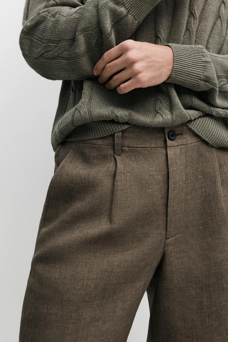 Шорты-бермуды с льняным напуском 100%