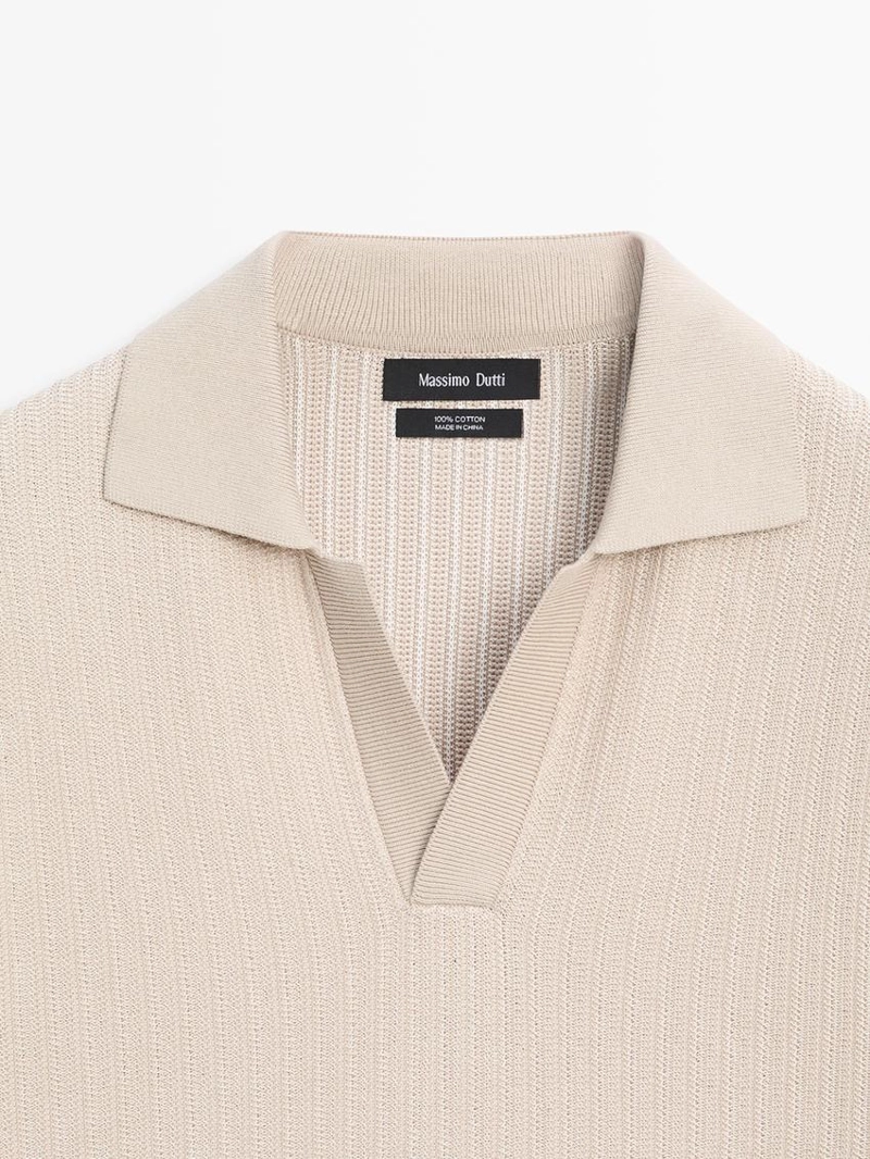 Джемпер-поло с жаккардовым узором