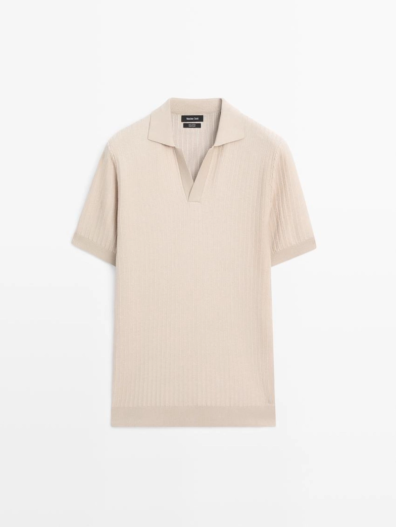 Джемпер-поло с жаккардовым узором