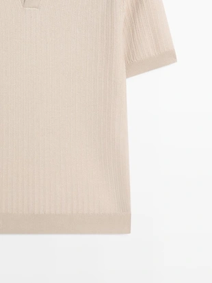 Джемпер-поло с жаккардовым узором- Заказать в России