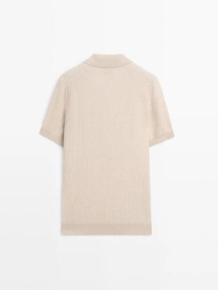 Джемпер-поло с жаккардовым узором- Заказать в России