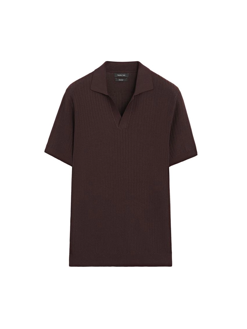 Поло-свитер с жаккардовым узором