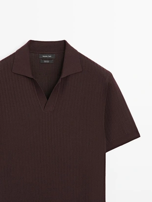 Поло-свитер с жаккардовым узором- Заказать в России