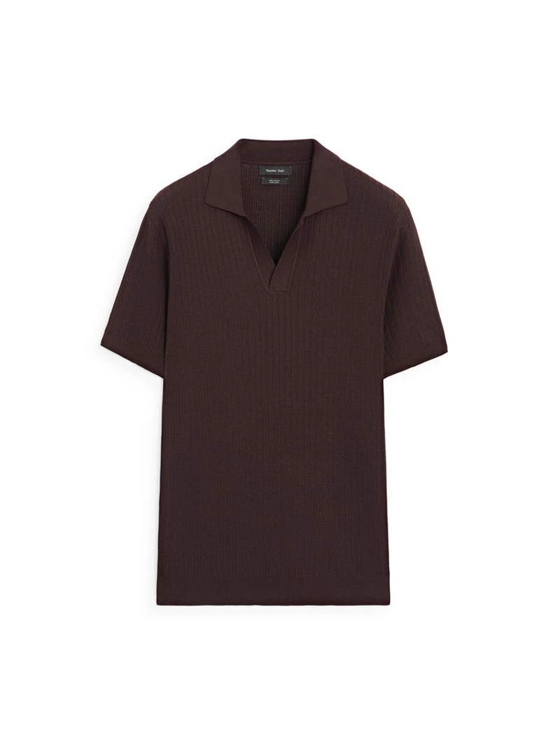 Поло-свитер с жаккардовым узором