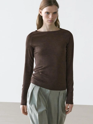 Водолазка из шерсти с реглановыми рукавами- Заказать в России