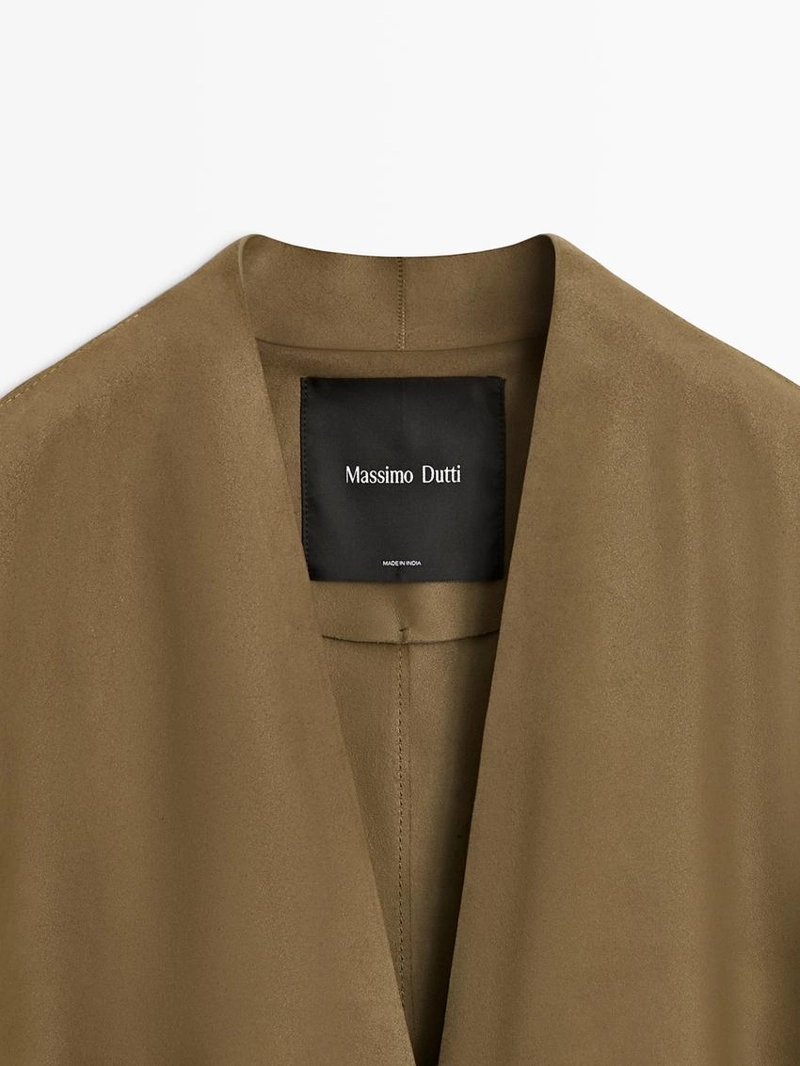 Замшевый блейзер с деталями на пуговицах - studio