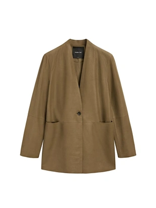 Замшевый блейзер с деталями на пуговицах - studio- Заказать в России