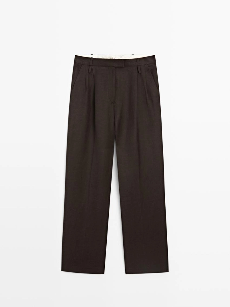 Брюки с линией вытачек и петлями для ремня - studio