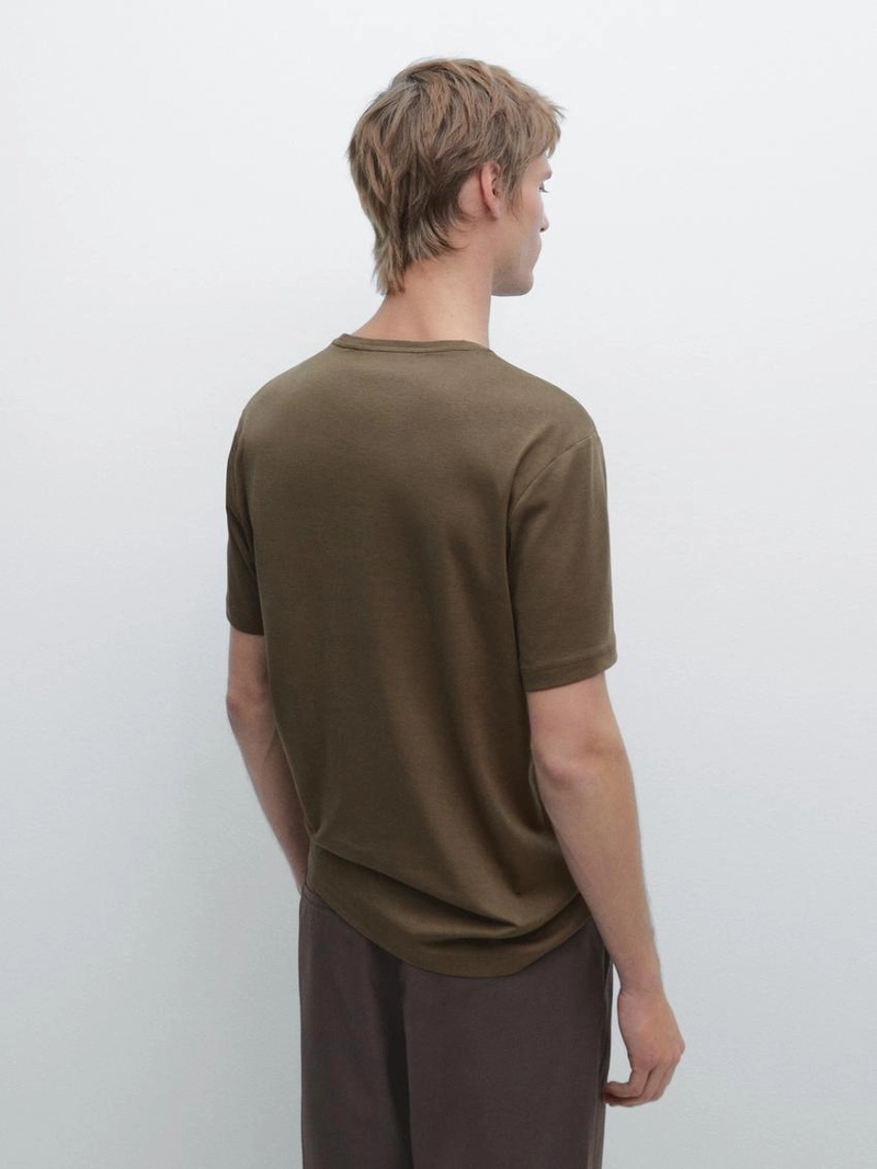 Футболка из хлопкового микса с коротким рукавом