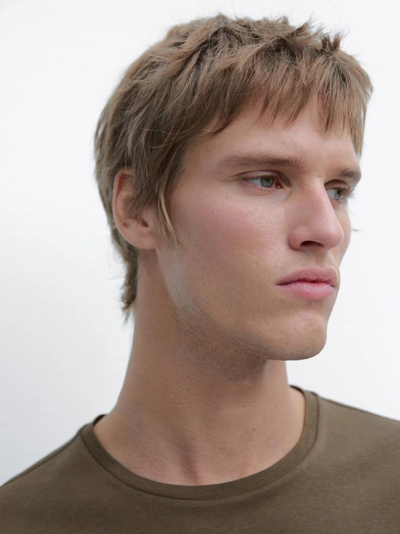 Футболка из хлопкового микса с коротким рукавом