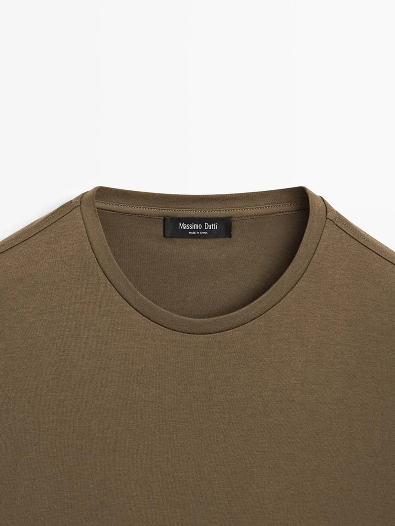 Футболка из хлопкового микса с коротким рукавом