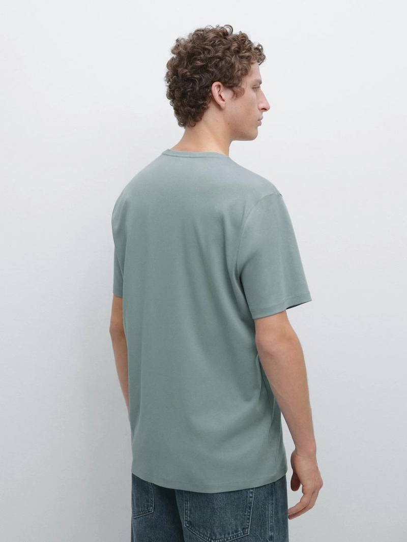 Футболка из хлопкового микса с коротким рукавом