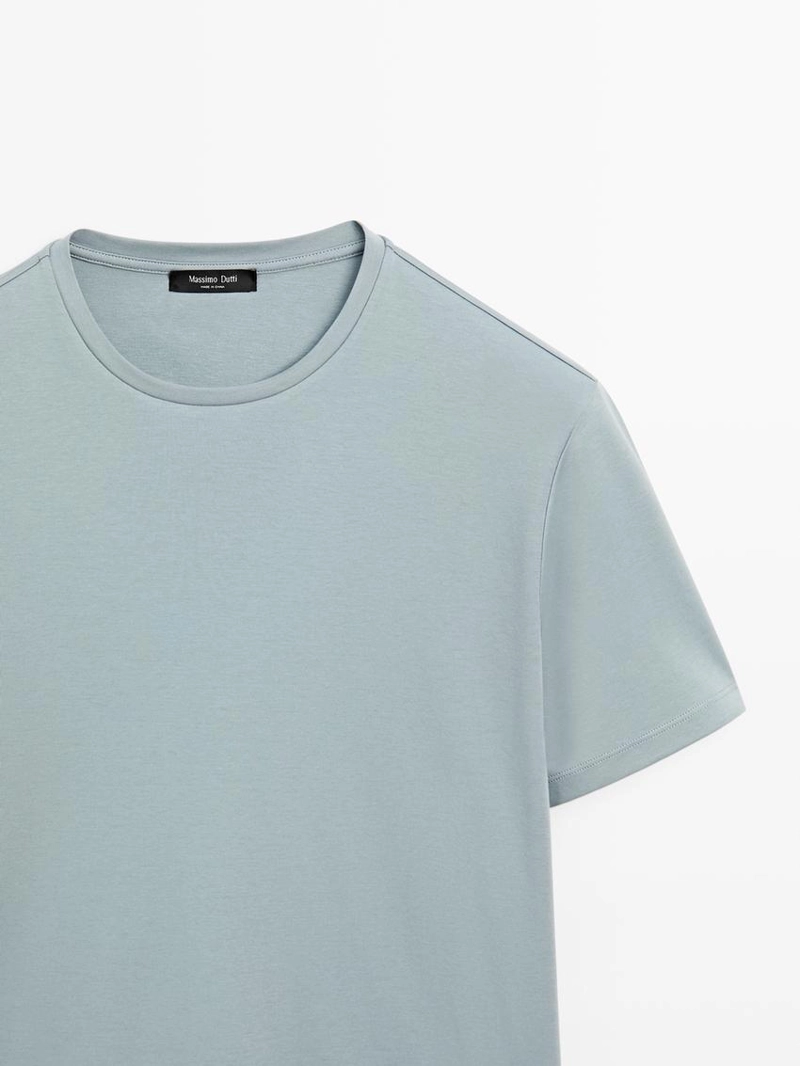 Футболка из хлопкового микса с коротким рукавом