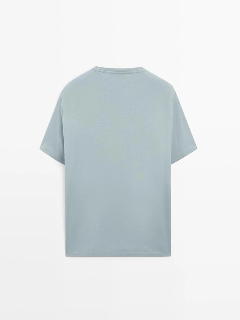 Футболка из хлопкового микса с коротким рукавом