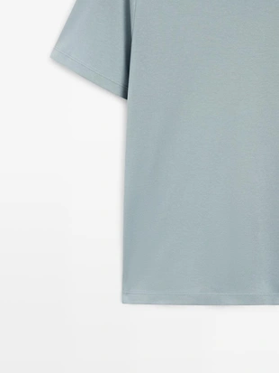 Футболка из хлопкового микса с коротким рукавом- Заказать в России