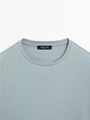 Футболка из хлопкового микса с коротким рукавом- Заказать в России