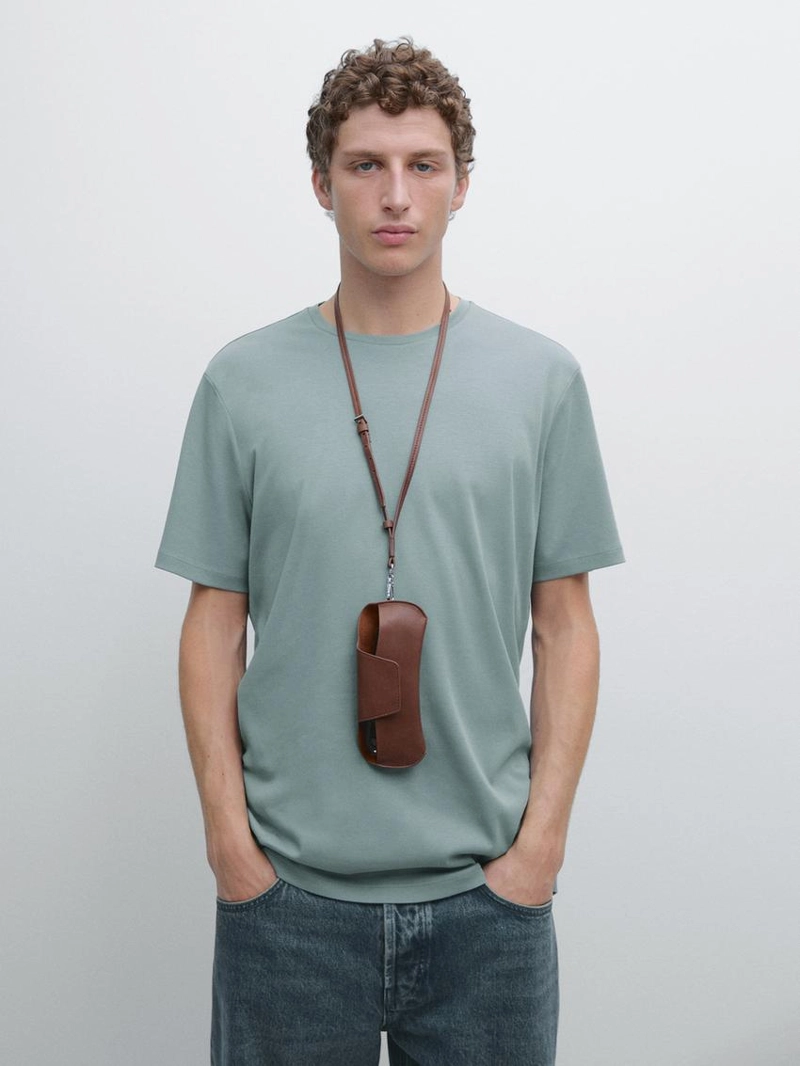 Футболка из хлопкового микса с коротким рукавом