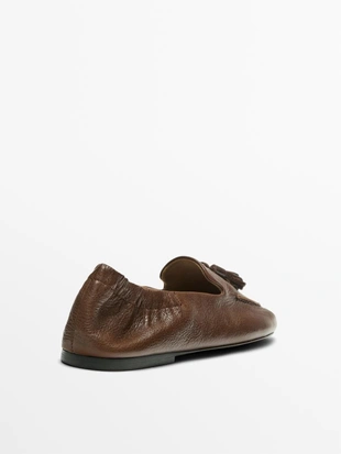 HAZELNUT BROWN | 1541/750/110 - Massimo Dutti Лоферы с кожаными кисточками