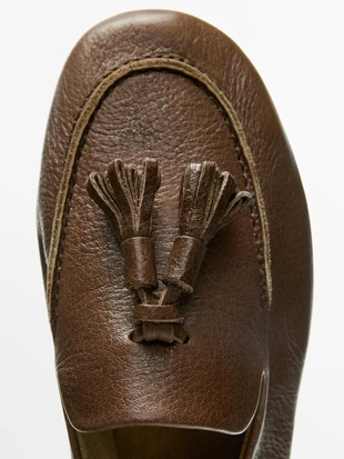 Лоферы с кожаными кисточками- Заказать в России