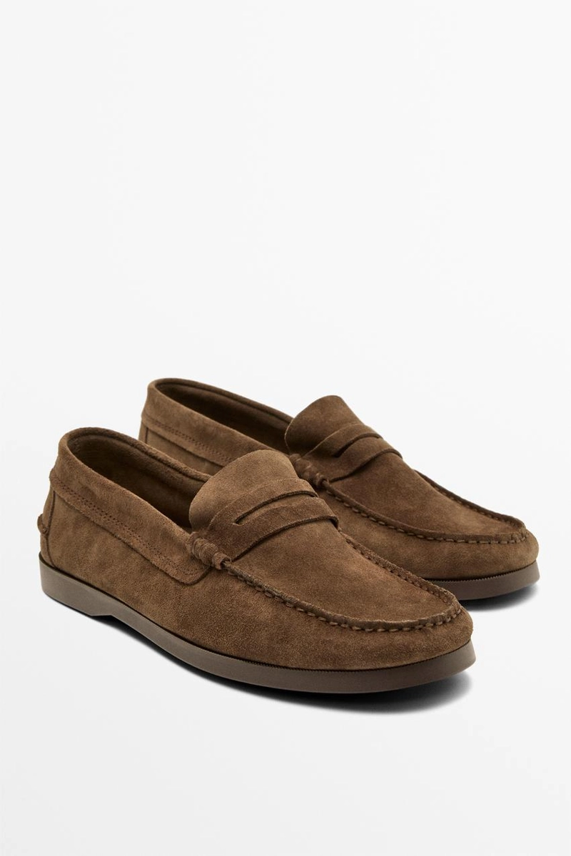 Мягкие кожаные лоферы с подковой