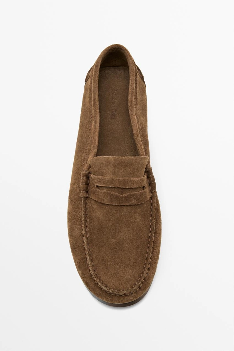 Мягкие кожаные лоферы с подковой