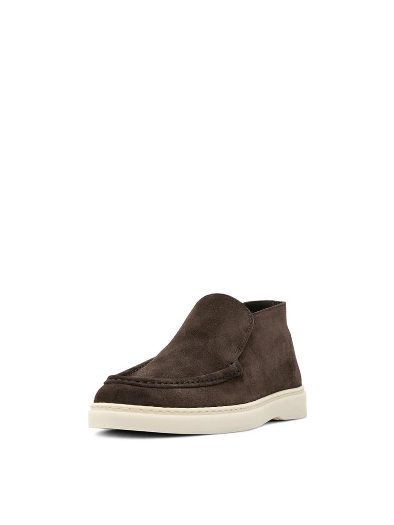 Лоферы на сапожной подошве из разделанной кожи